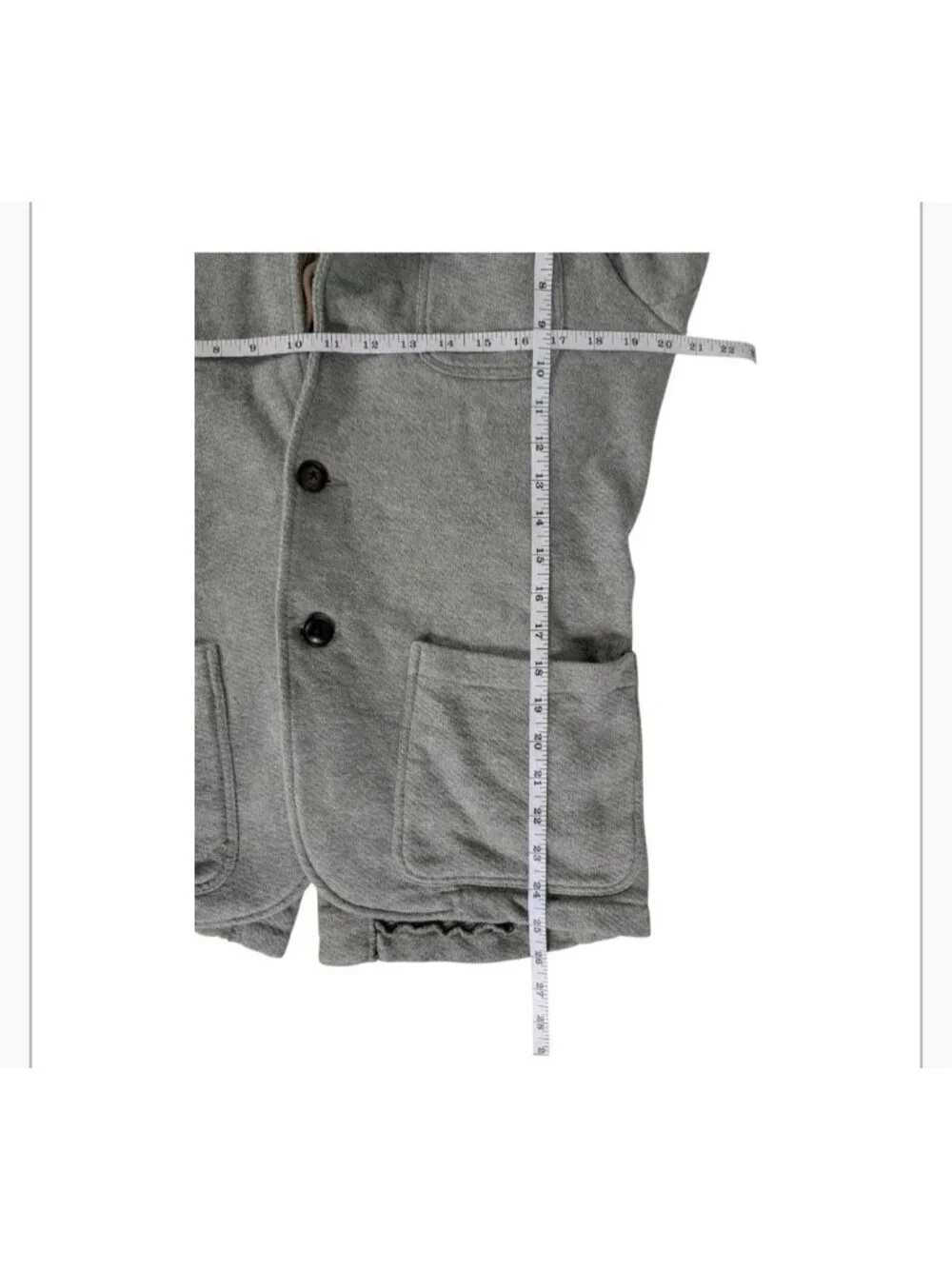 Faherty Reserve the Inlet Blazer Gray Cotton Blend Men's size M